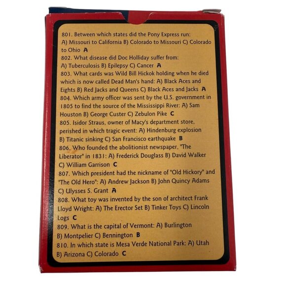 Classic Trivia On The Go America Game 1000 Questions  Ages 5+  50 Cards  Fundex - Picture 3 of 4